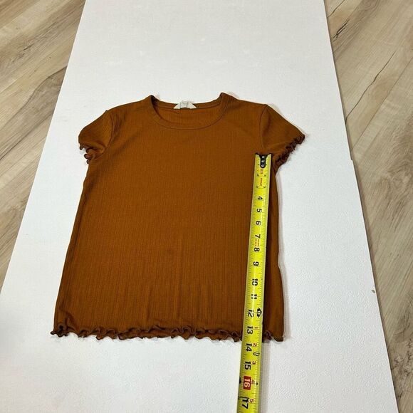 Madewell Semi-Sheer Ribbed Lettuce Hem Tee - Picture 3 of 6